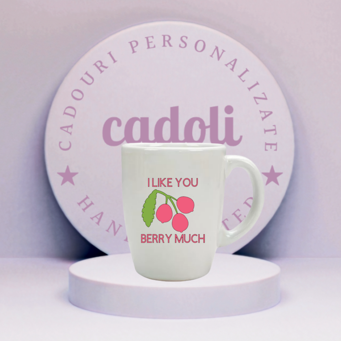 Cană personalizată ”I like you berry much”