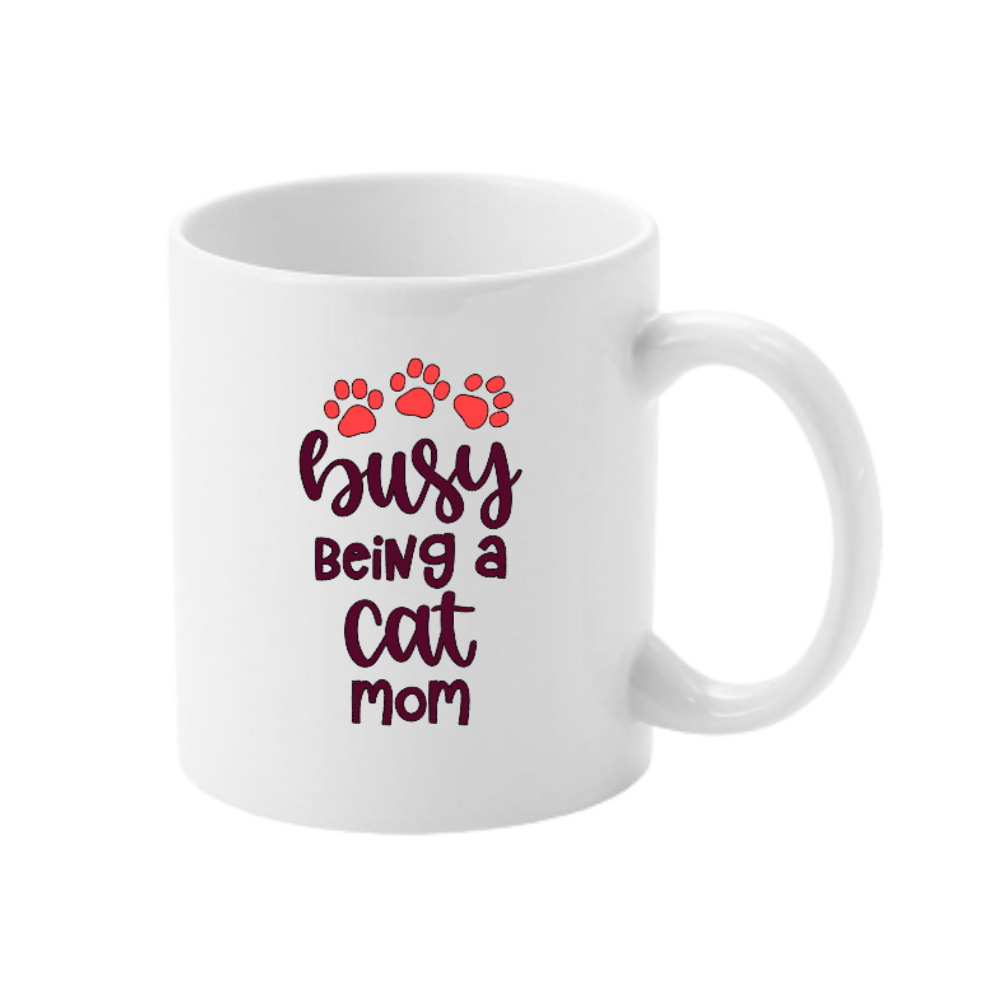 Cană personalizată ”Busy being a cat mom” - imagine 2