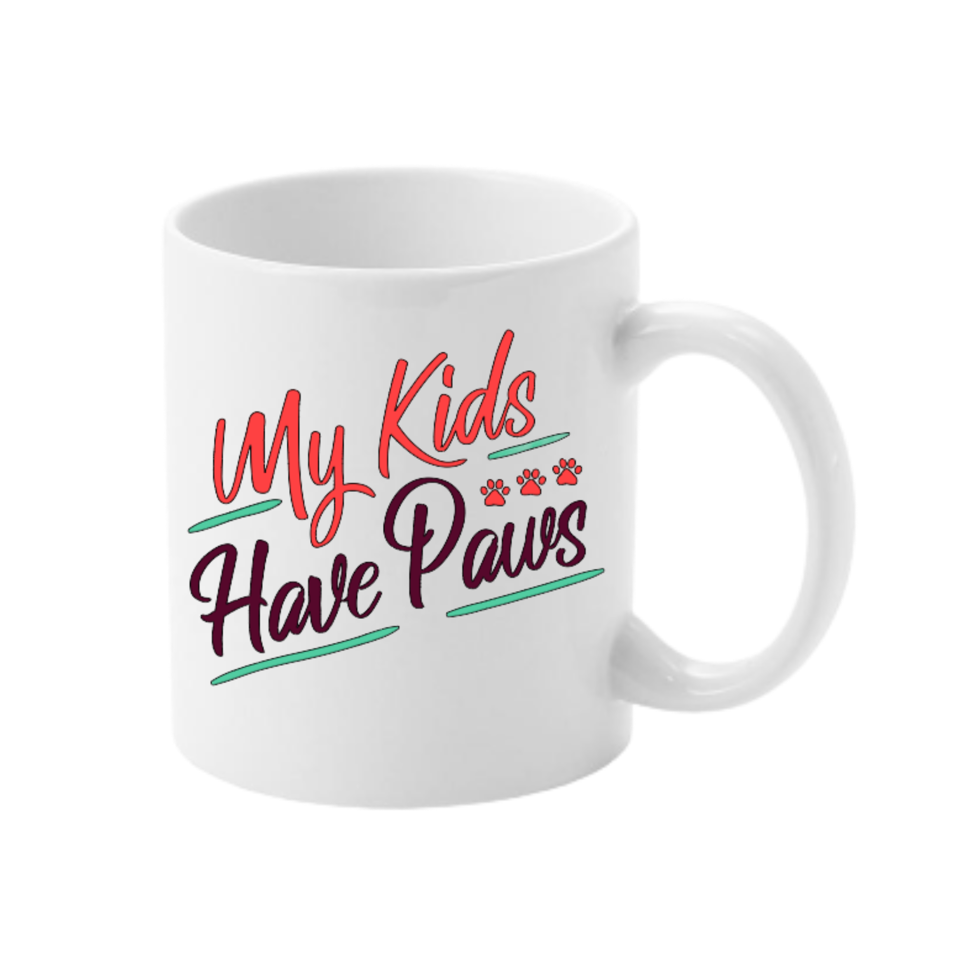 Cană personalizată ”My kids have paws” - imagine 2