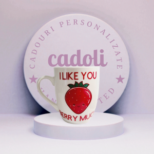 Cană personalizată ”I like you berry much”