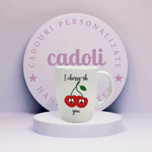 Cană personalizată ”I cherry-sh you”