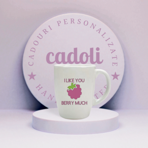 Cană personalizată ”I like you berry much”