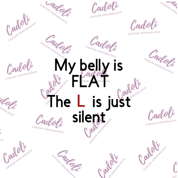 Tricou personalizat unisex - My belly is flat - imagine 2