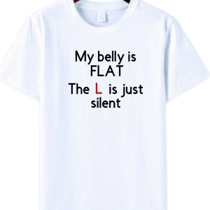 Tricou uni - My belly is flat