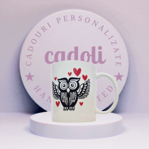 Cană personalizată ”Happy Owl”