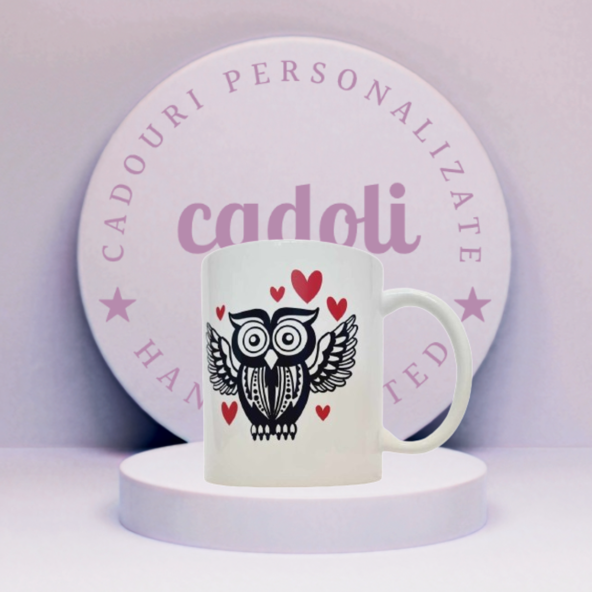 Cană personalizată ”Happy Owl”